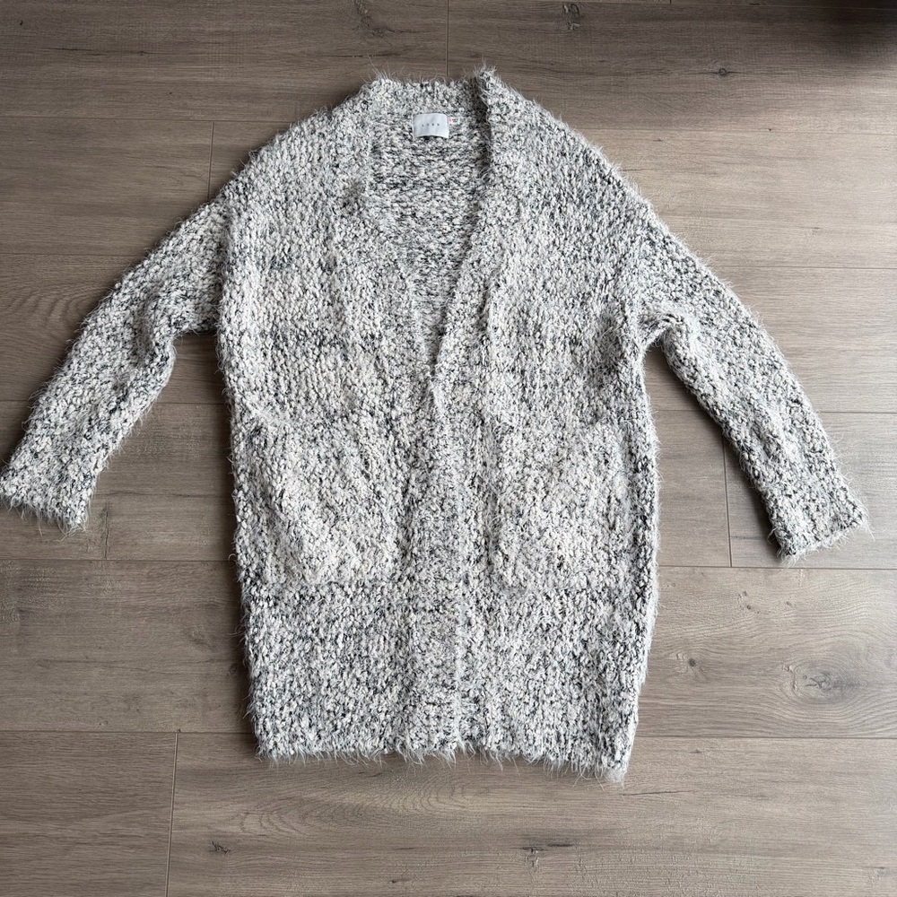 Lush black and white sweater/cardigan - size small/medium
